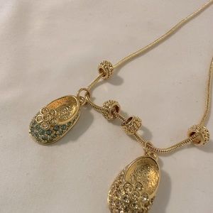 NECKLACE FIR MOM WITH BIRTHSTONE BABY SHIE CHARMS AND BEADS